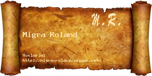 Migra Roland névjegykártya